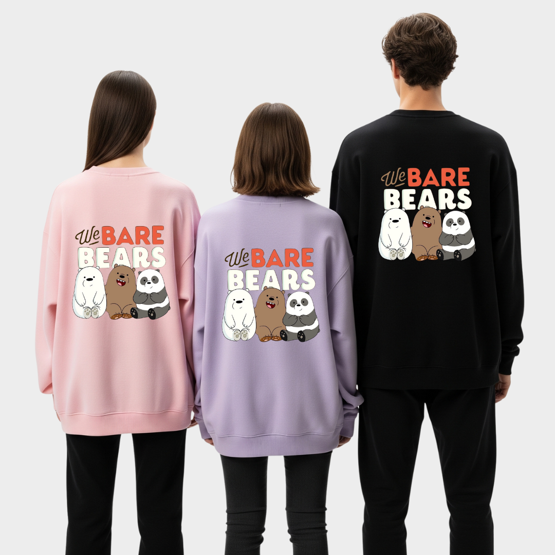 3 Pack : We Bare Bear Chilling Trio Sweatshirt