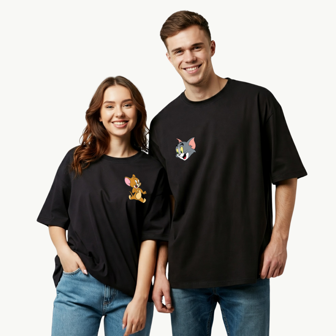 2 Pack : Tom And Jerry Plain Couple T-Shirt
