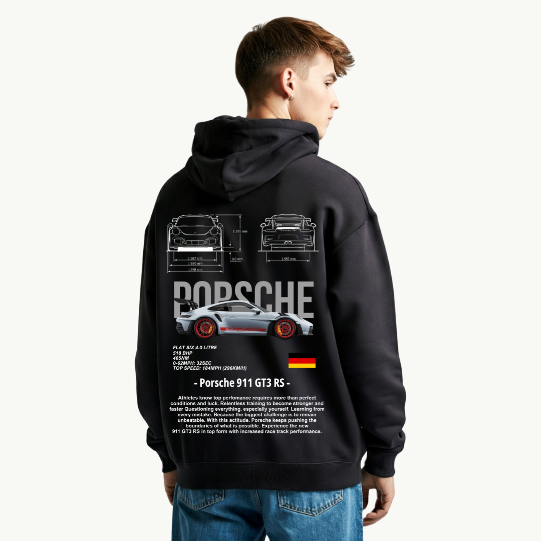 Porsche GT3-RS 911 Black Hoodie