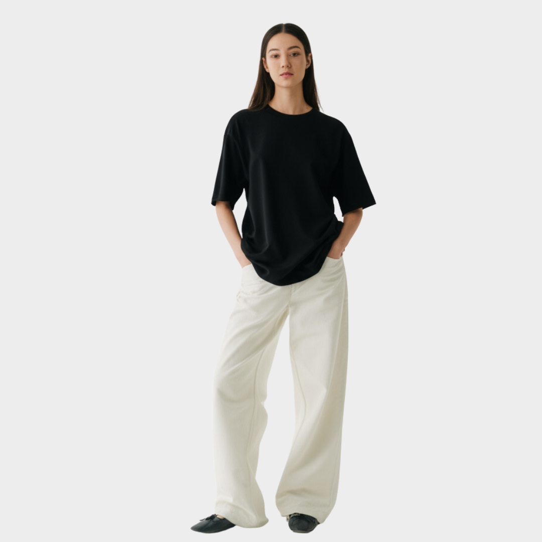 PLAIN BLACK UNISEX OVERSIZED TSHIRT