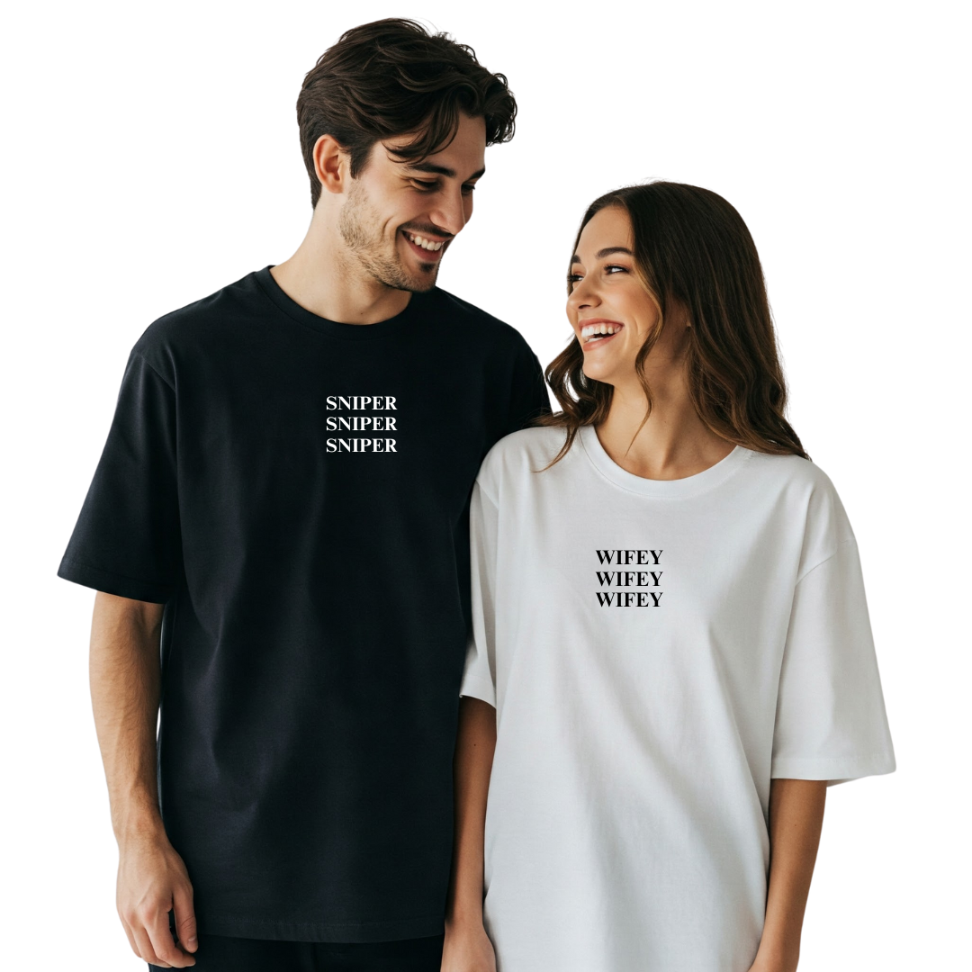 2 Pack : Snipper Wifey Couple T-Shirt