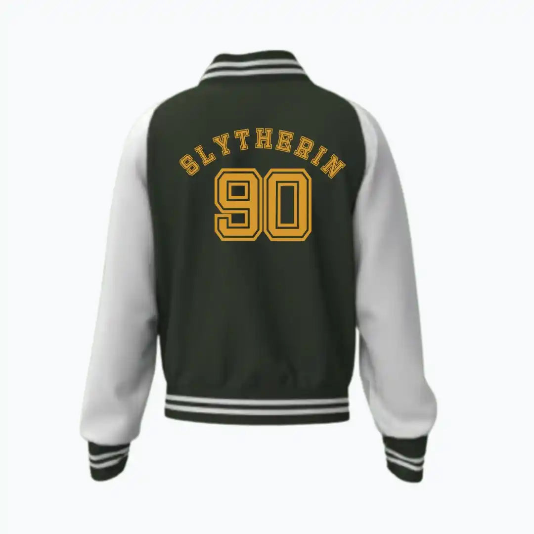 Harry Potter : Olive Green Slytherin Varsity Jacket