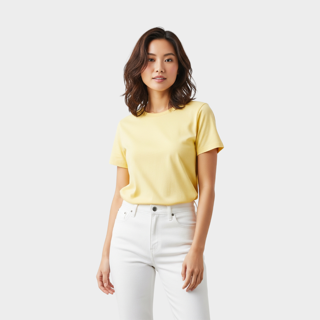 BASIC RELAXED FIT T-SHIRT YELLOW