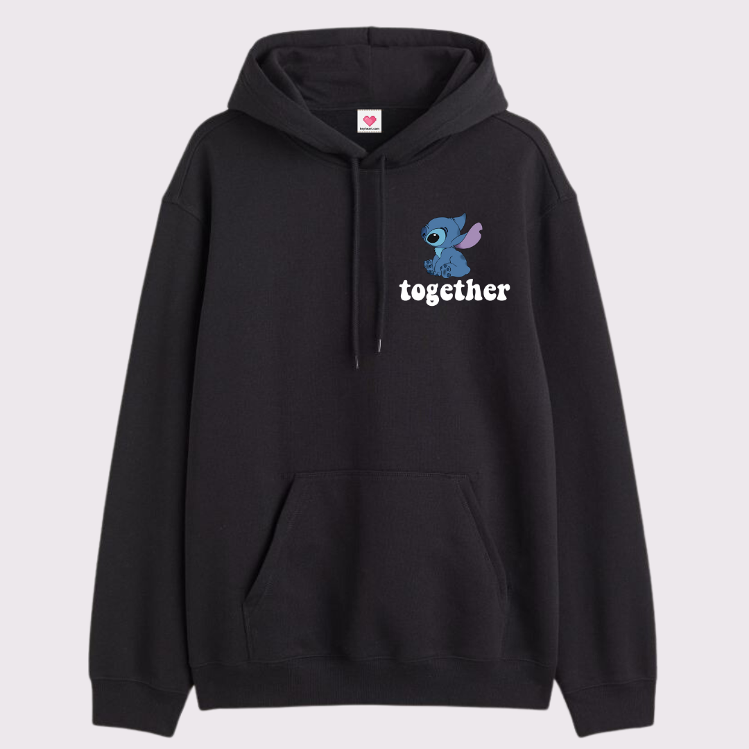 2 Pack: Angel and Stitch Better Together Couple Hoodies