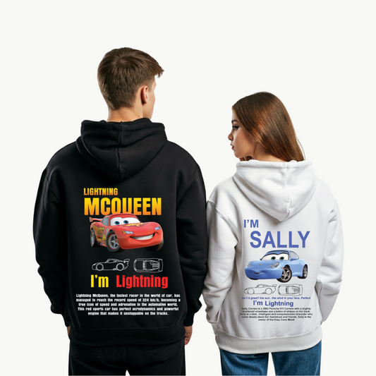 2 Pack : McQueen and Sally Couple Hoodies