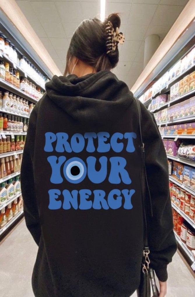 Protect Your Energy Black Hoodie