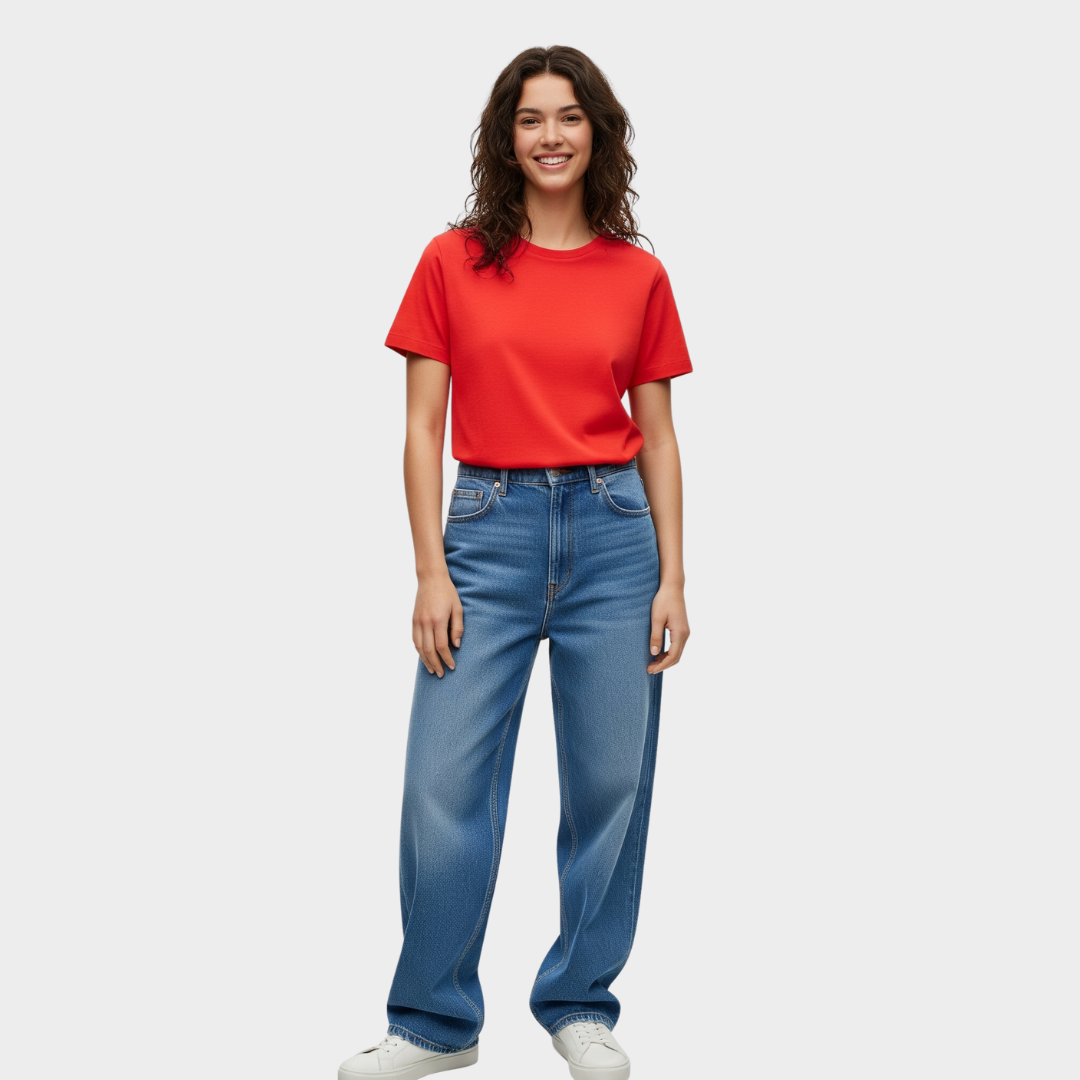 BASIC RELAXED FIT T-SHIRT RED