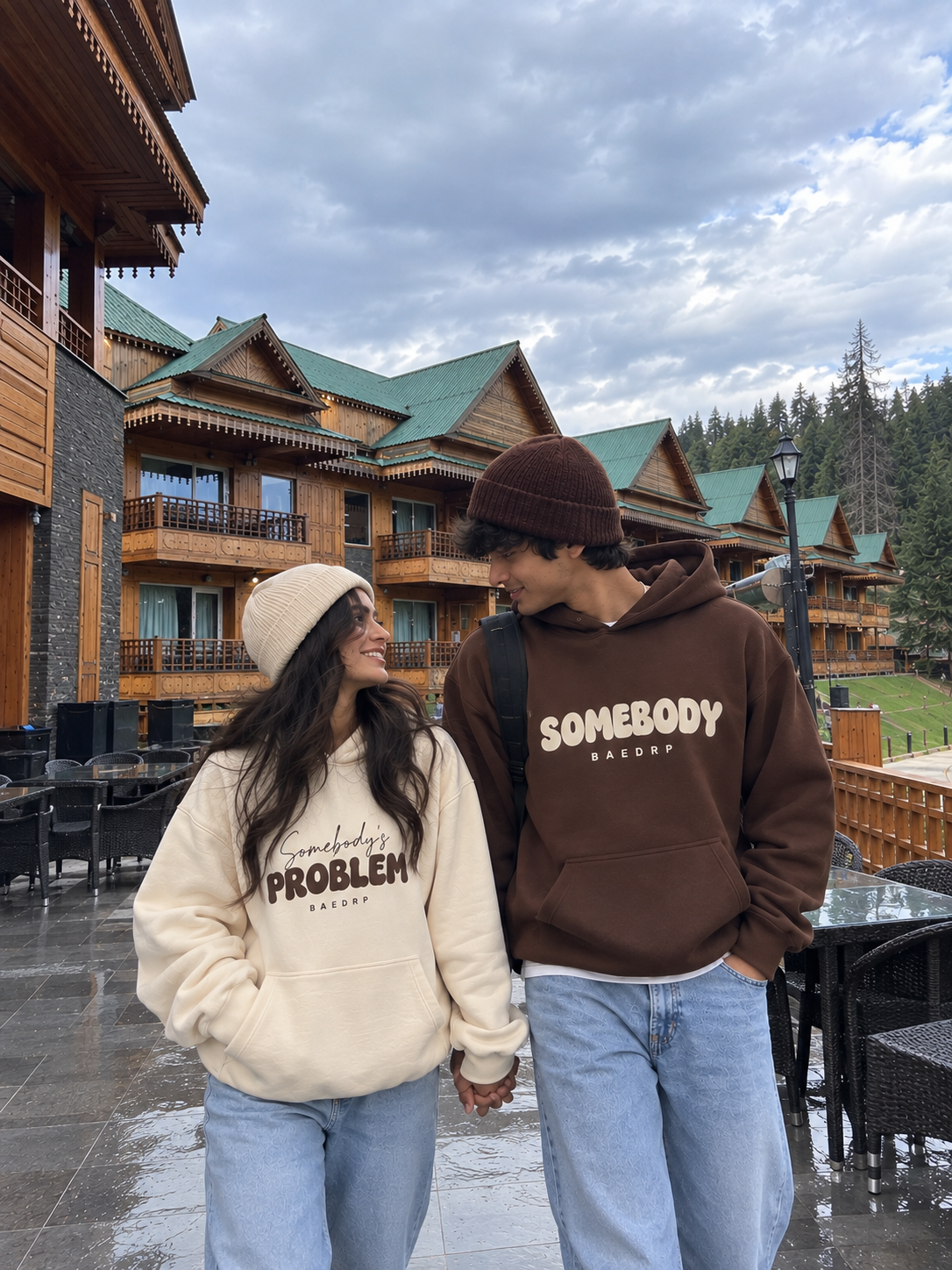 Somebody's Problem Couple Hoodies