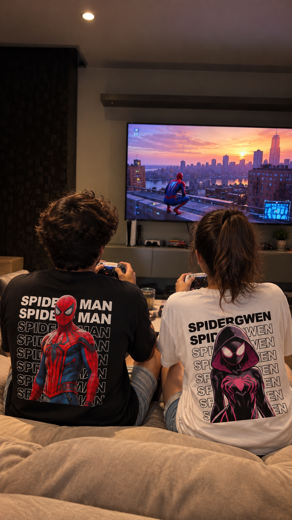 Spiderman & Spiderwomen Couple T-Shirts