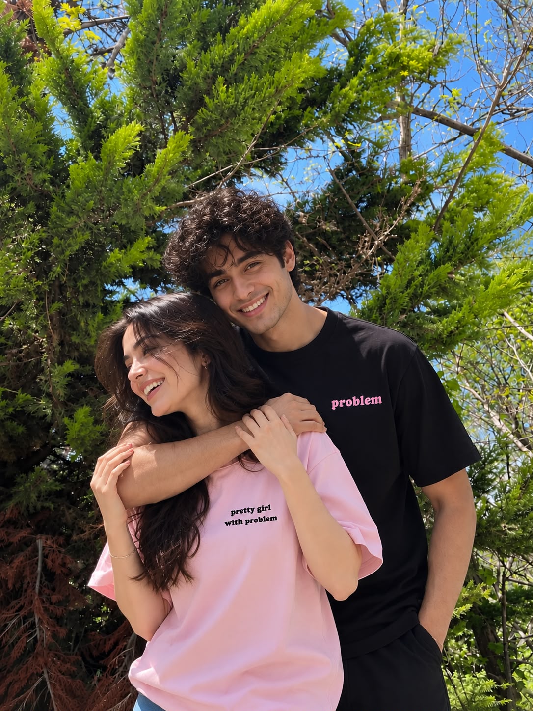 2 Pack : Pretty Girl With Problem Couple T-Shirt