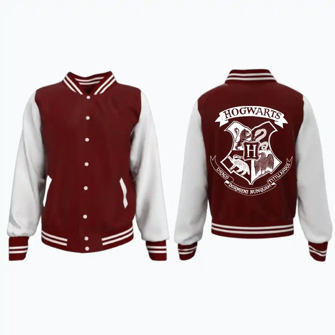 Harry Potter : Maroon Hogwarts Varsity Jacket