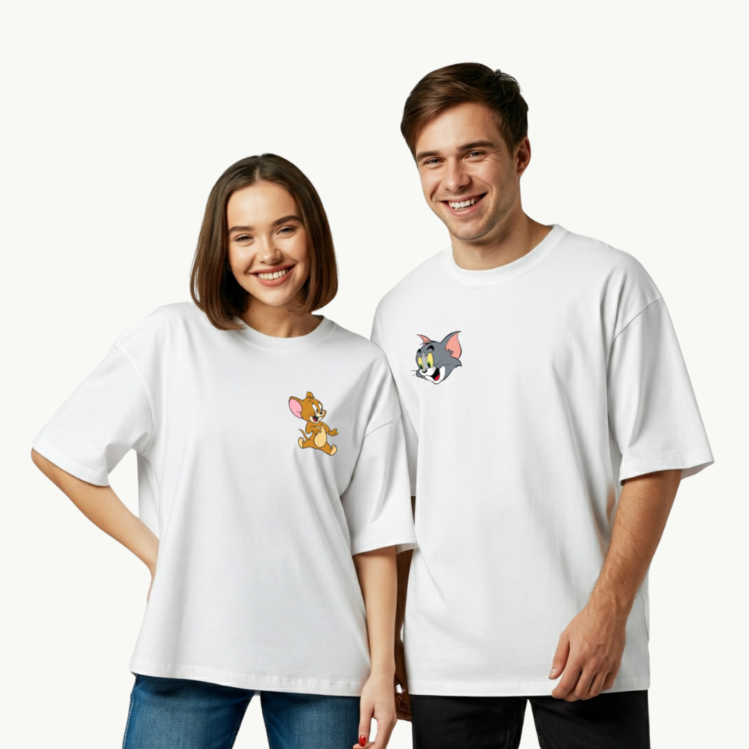 2 Pack : Tom And Jerry Plain Couple T-Shirt