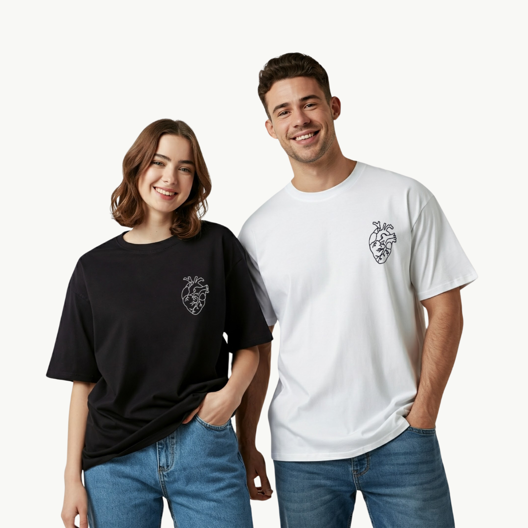 2 Pack : Cardiac Heart Couple T-Shirt
