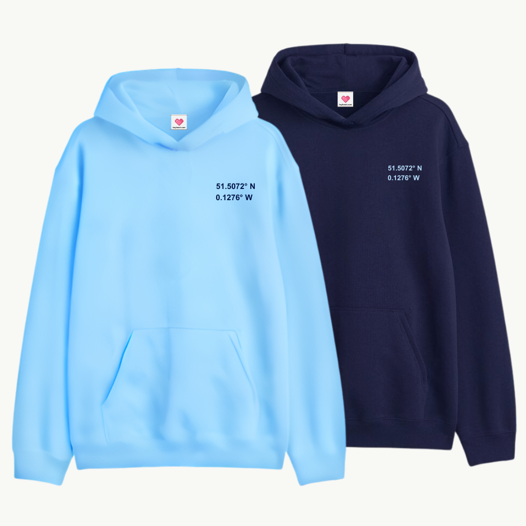 2 Pack : Custom Coordinates Couple Hoodies