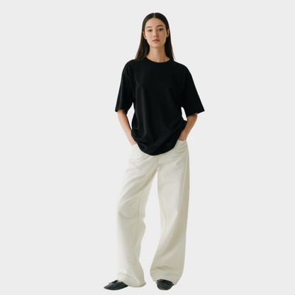 PLAIN BLACK UNISEX OVERSIZED TSHIRT