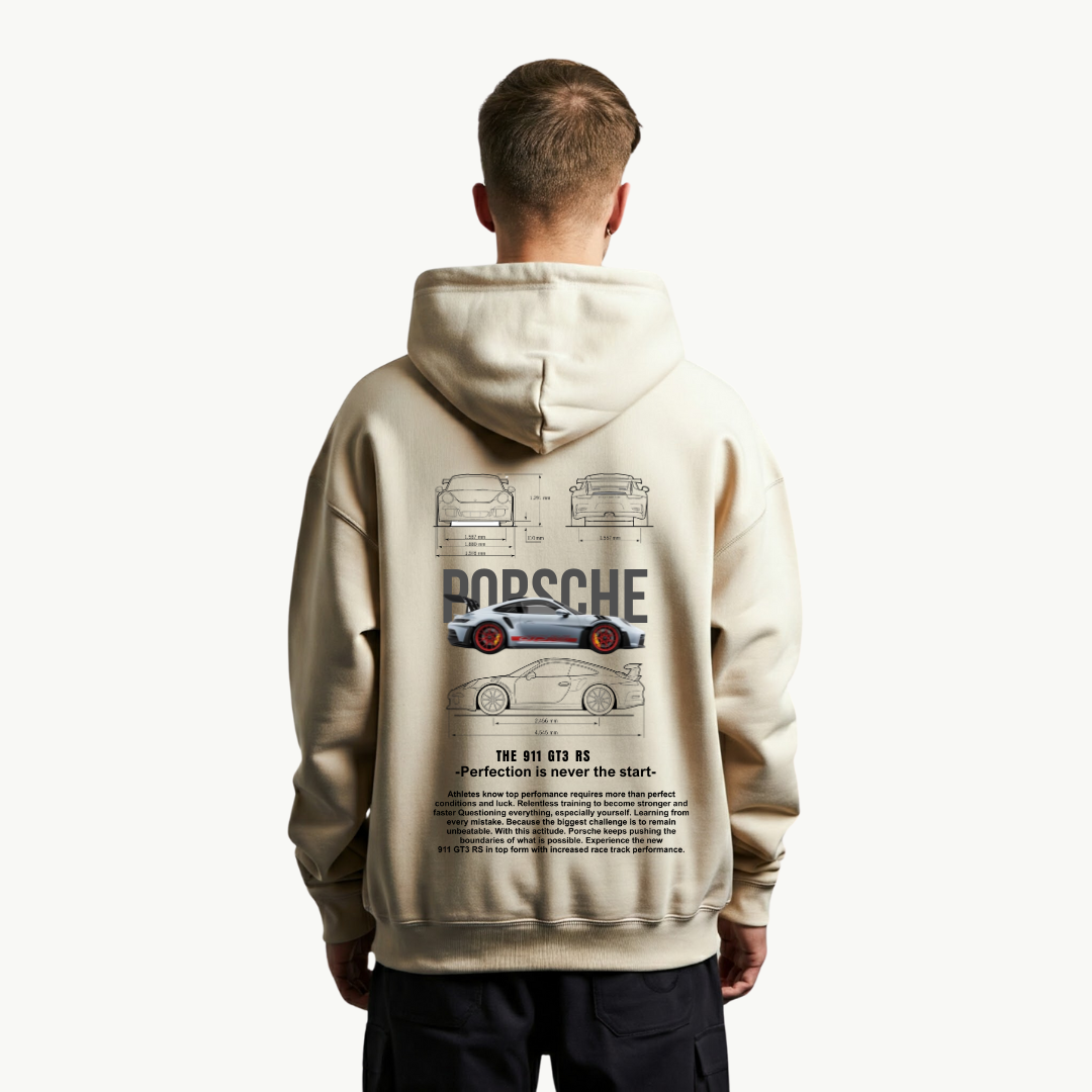 Porsche GT3-RS 911 Beige Hoodie
