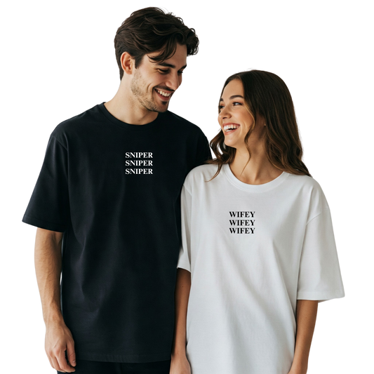 2 Pack : Snipper Wifey Couple T-Shirt