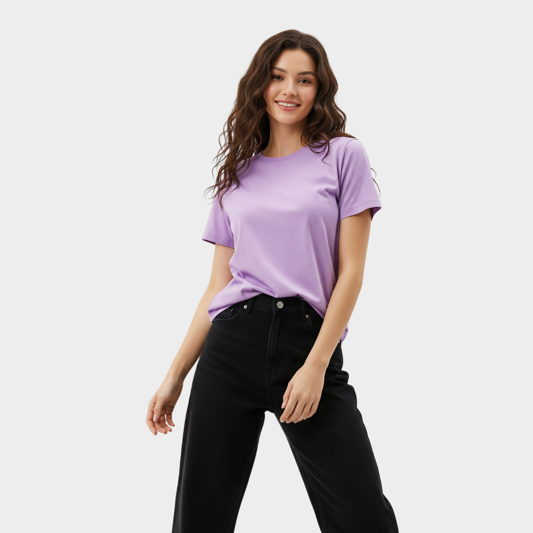 BASIC RELAXED FIT T-SHIRT LILAC