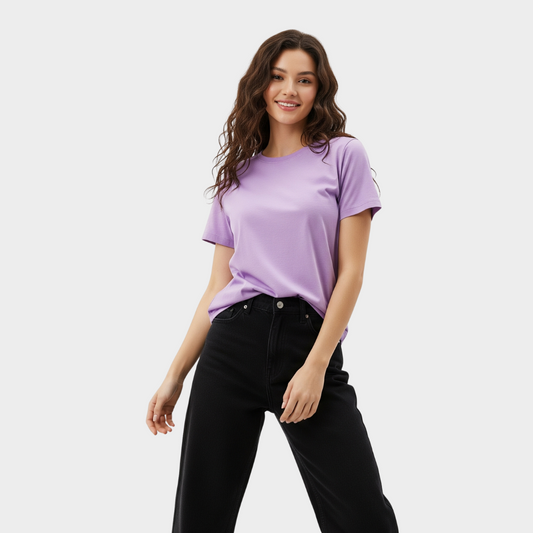 BASIC RELAXED FIT T-SHIRT LILAC