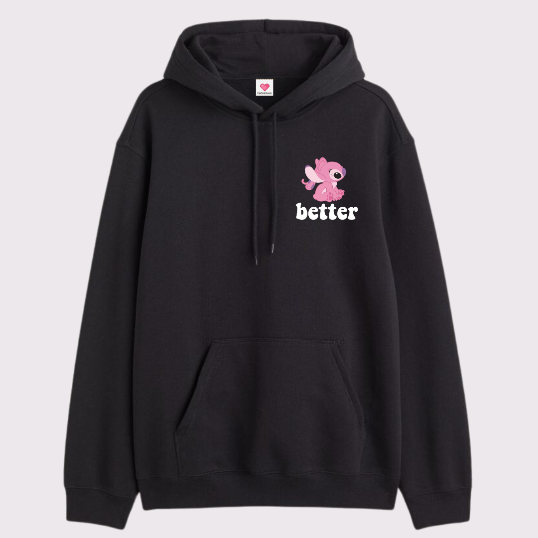 2 Pack: Angel and Stitch Better Together Couple Hoodies