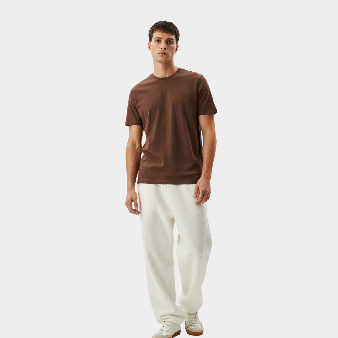 BASIC RELAXED FIT T-SHIRT BROWN