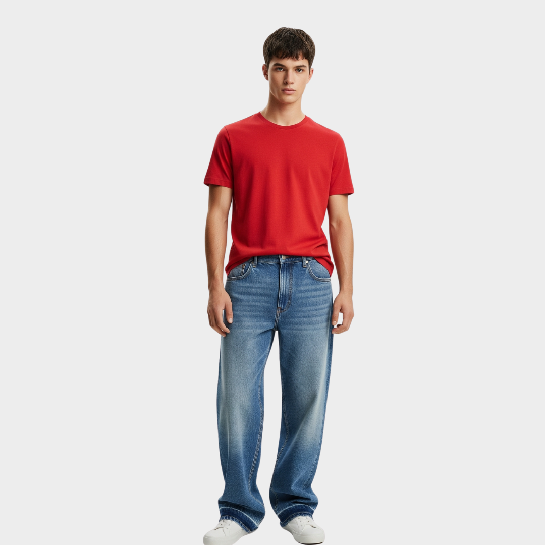 BASIC RELAXED FIT T-SHIRT RED