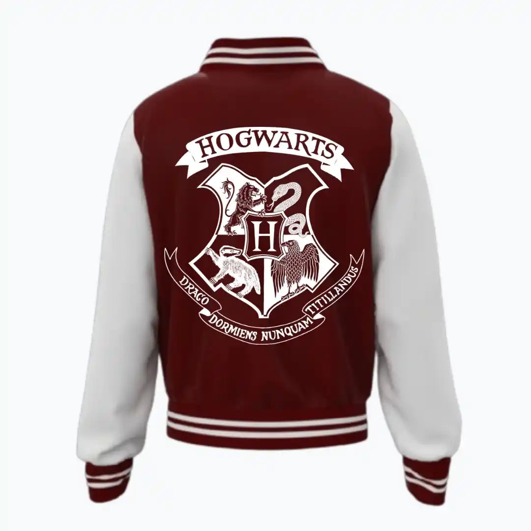 Harry Potter : Maroon Hogwarts Varsity Jacket