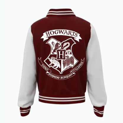 Harry Potter : Maroon Hogwarts Varsity Jacket