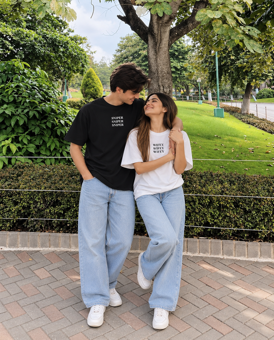 Snipper Wifey Couple T-Shirt