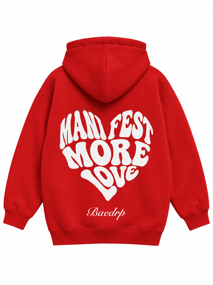 Manifest More Love Red Hoodie