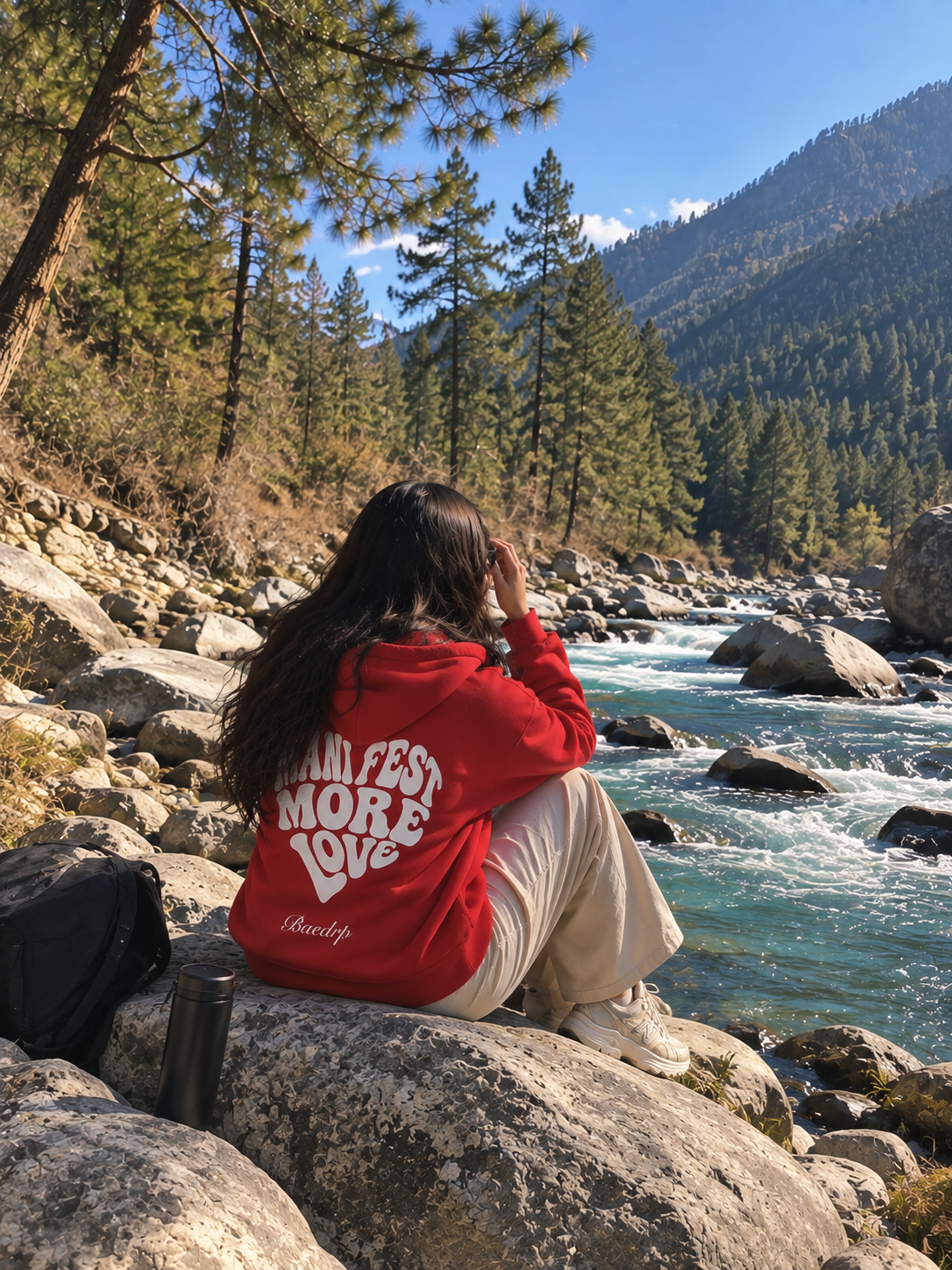 Manifest More Love Red Hoodie