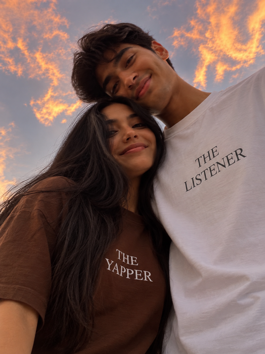 2 Pack : The Yapper and Listener Matching T-Shirts
