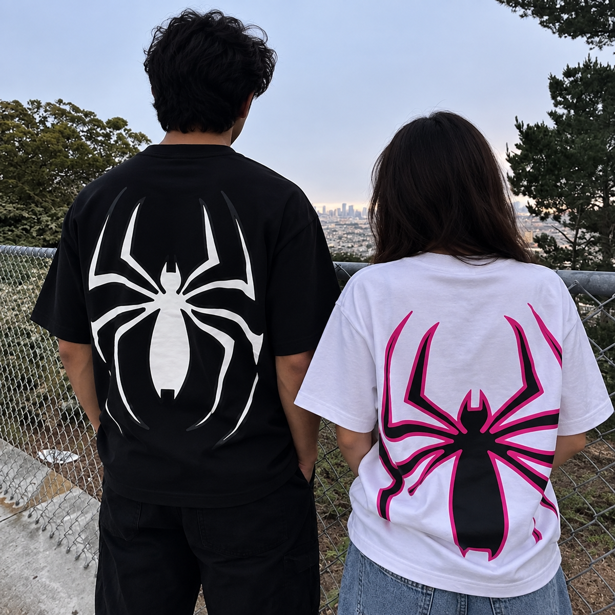 Multiverse Spiderman Couple T-Shirts