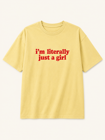 Just A Girl Oversized T-Shirt
