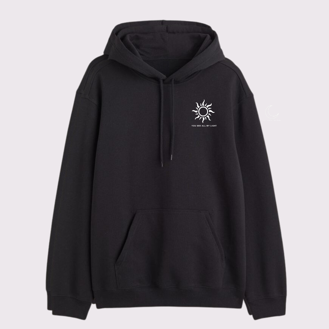 2 Pack: Hollow Sun and Moon Couple Hoodies
