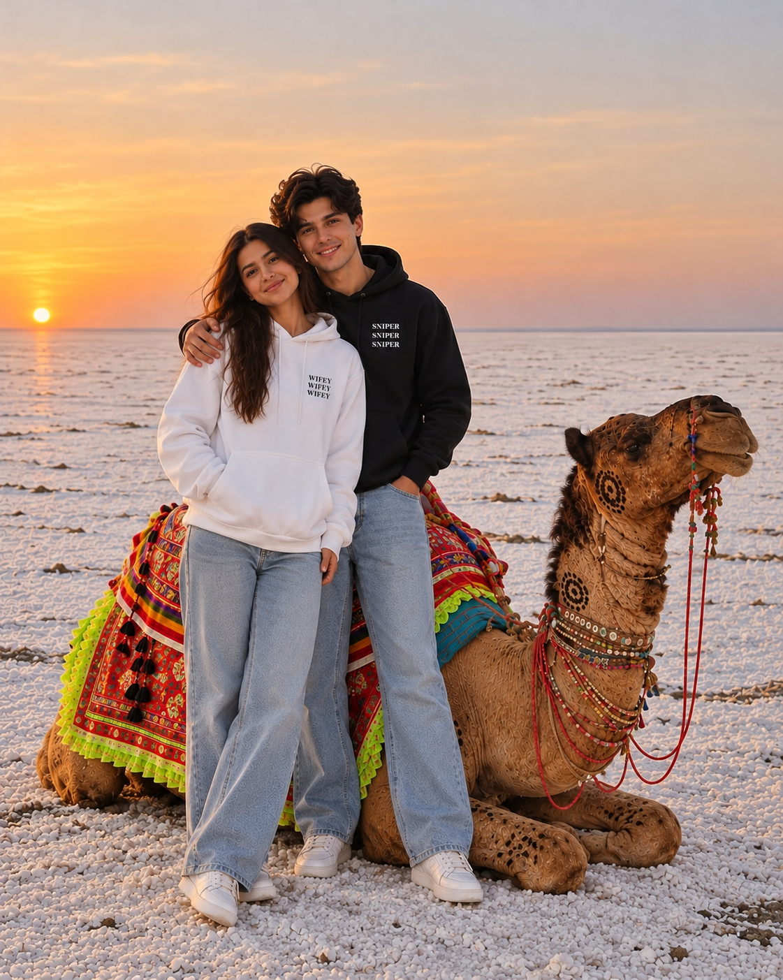 Sniper Wifey Oversized Couple Hoodies