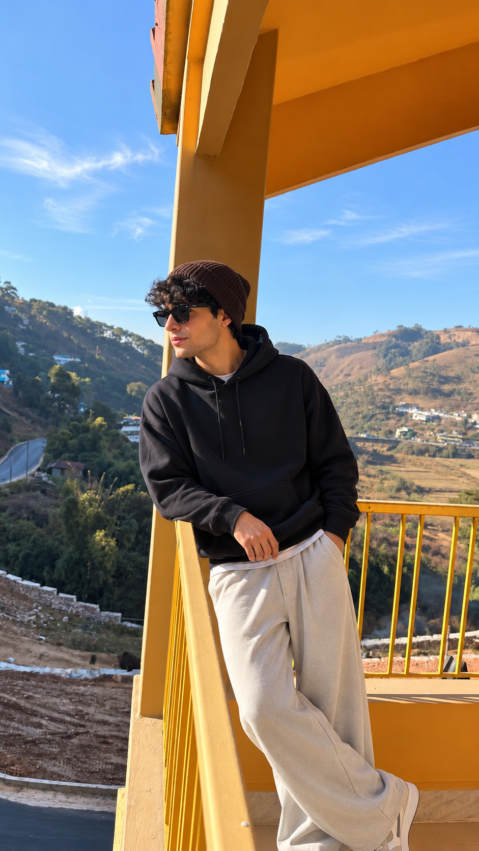 Plain Black Unisex Hoodie