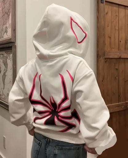 2 Pack : Spiderman Multiverse Black and White Couple Hoodies