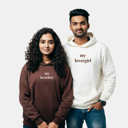 2 Pack : My Lovergirl and My Loverboy Couple Hoodie