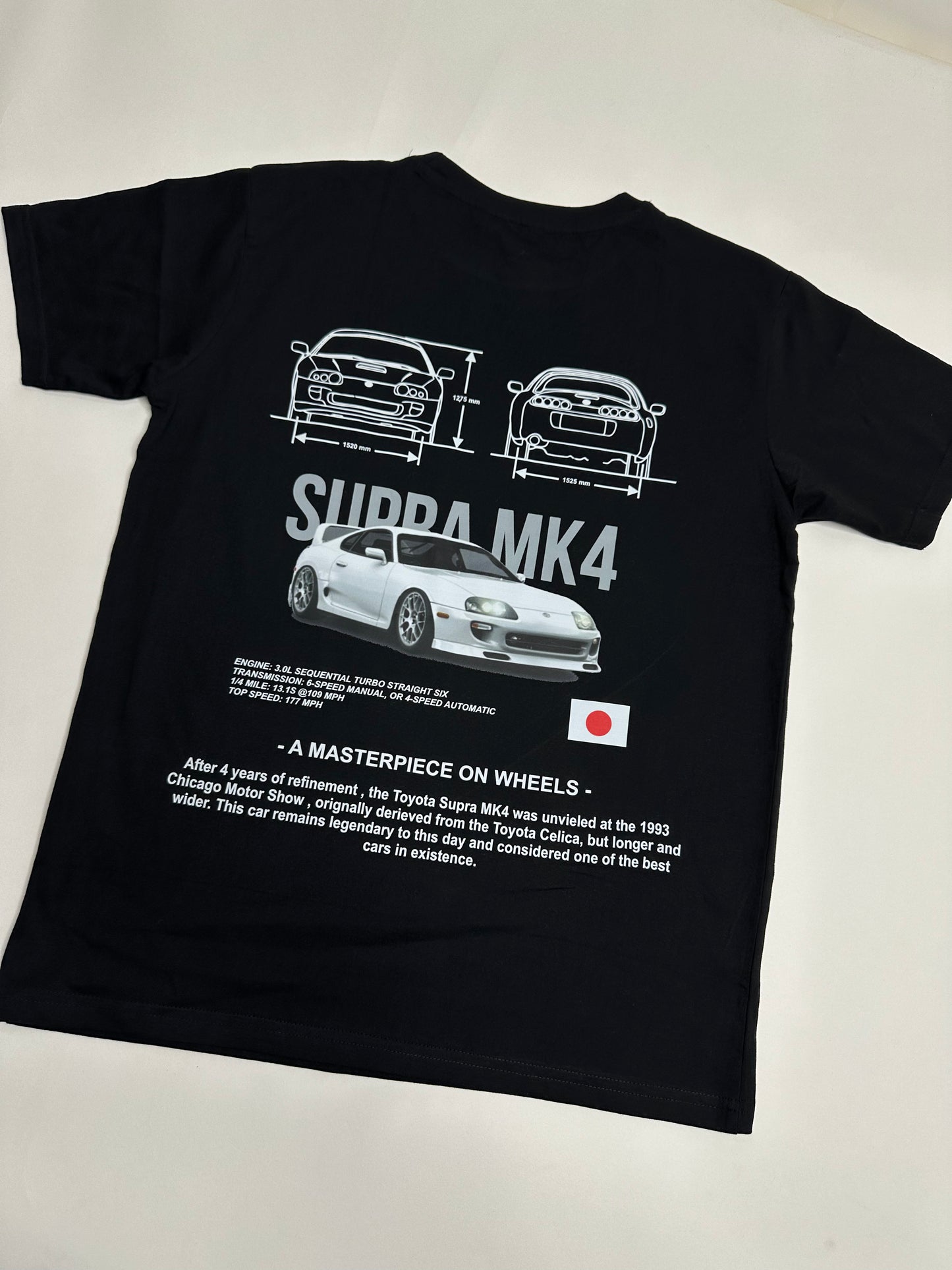 Supra MK4 Black Printed Black T-Shirt