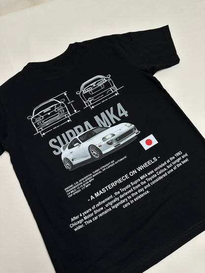 Supra MK4 Black Printed Black T-Shirt