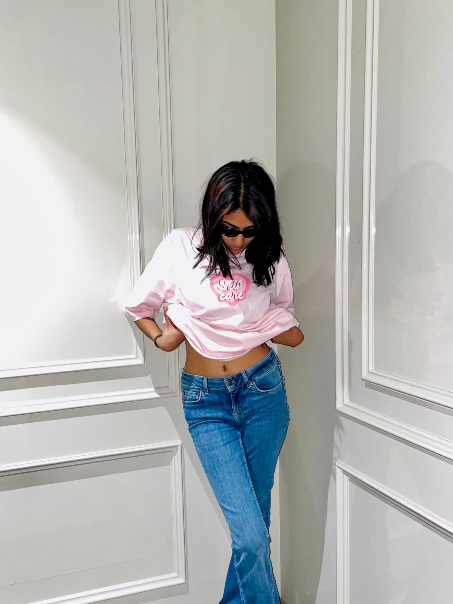 Self Love Printed Pink T-Shirt
