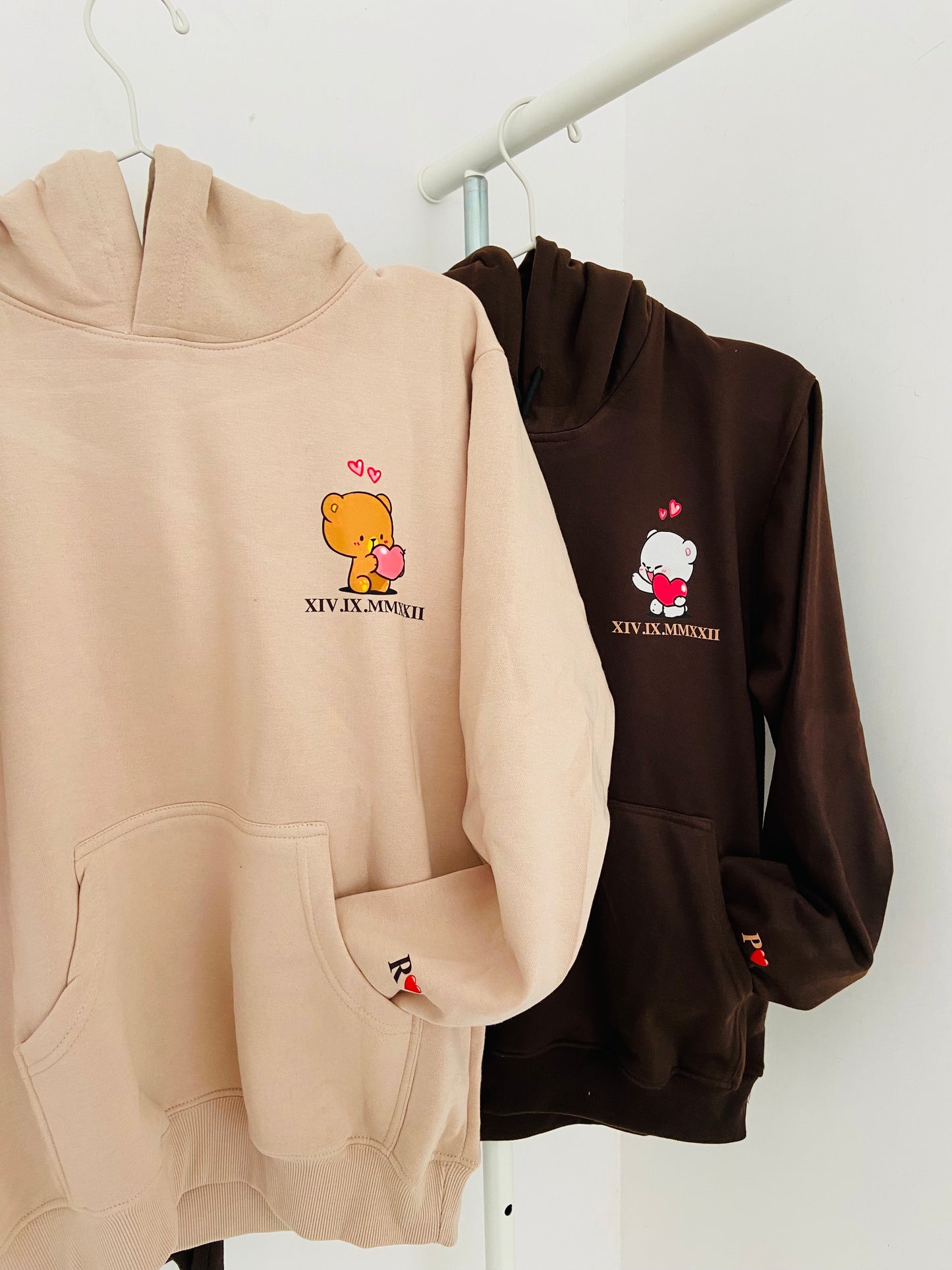 2 Pack :  Milk and Mocha In Love Couple Hoodies