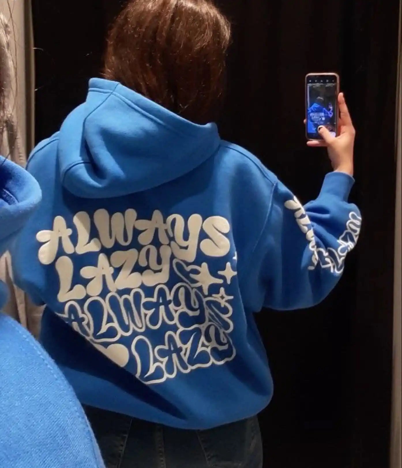 Always Lazy Unisex Royal Blue Hoodie