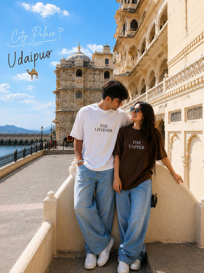 2 Pack : The Yapper and Listener Matching T-Shirts