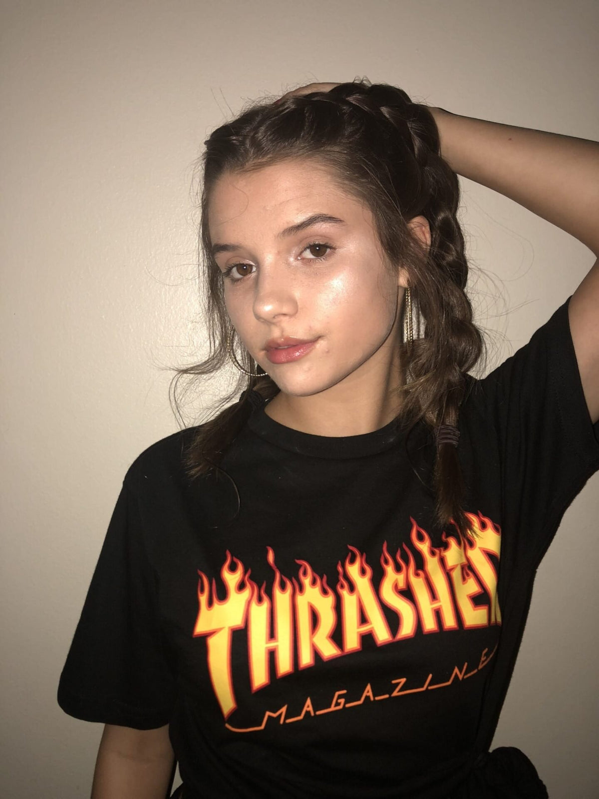 Thrasher Printed Black T-Shirt