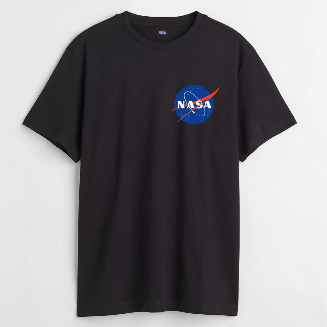 NASA Printed Black T-Shirt