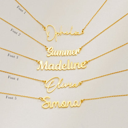 Personalized Name Necklace – 18K Gold Plated
