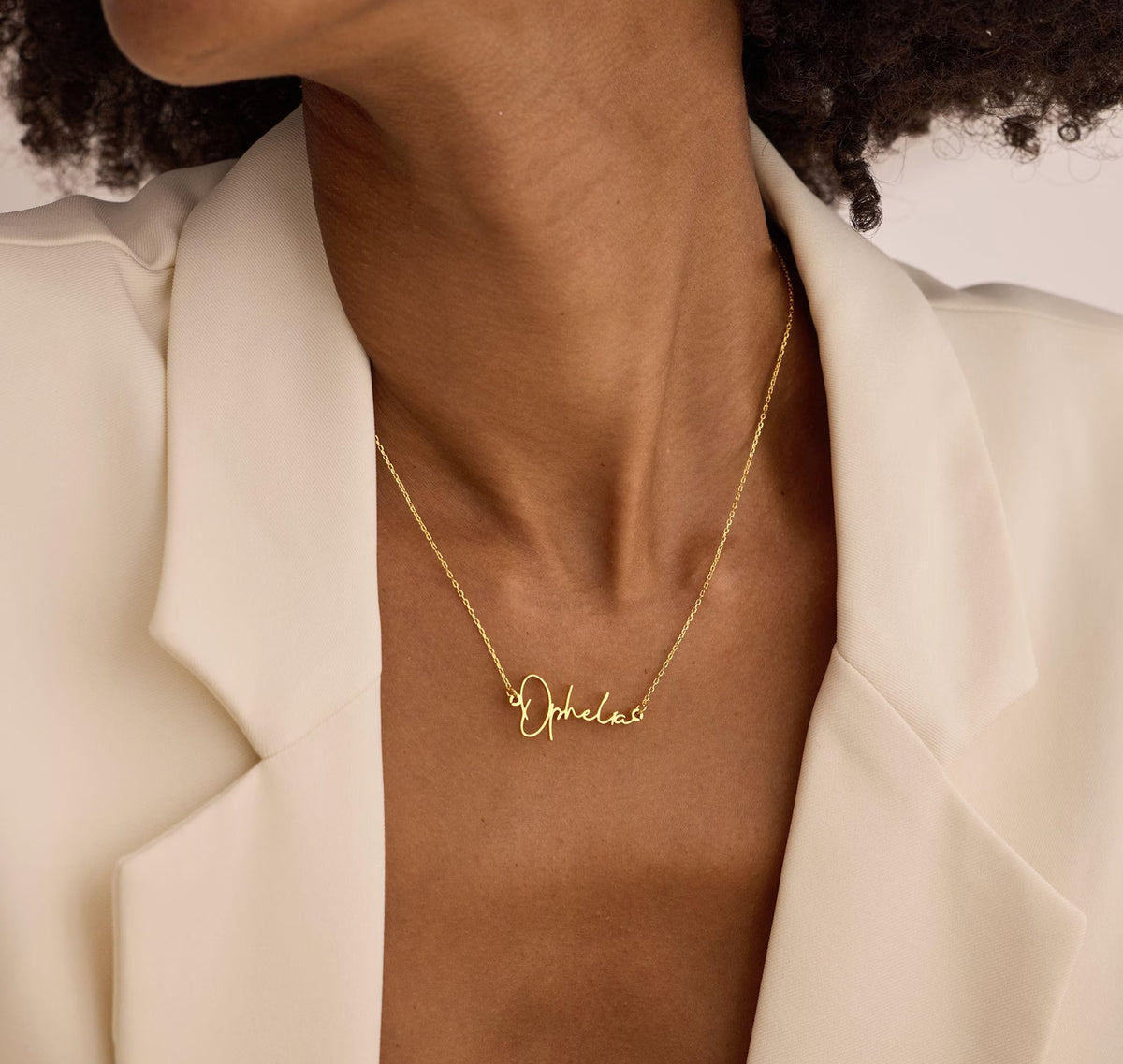 Personalized Name Necklace – 18K Gold Plated