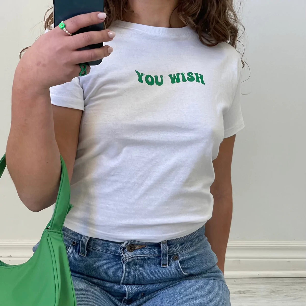 You Wish Printed WHite T-Shirt